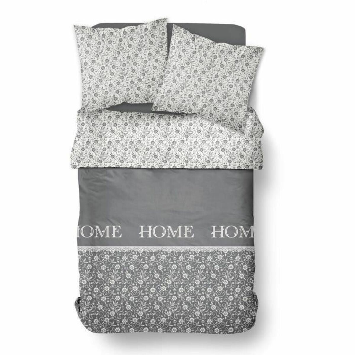 3574641220754 - Duvet cover set Grey Super king 220 x 240 cm 3574641220754 - Duvet cover set Grey Super king 220 x 240 cm