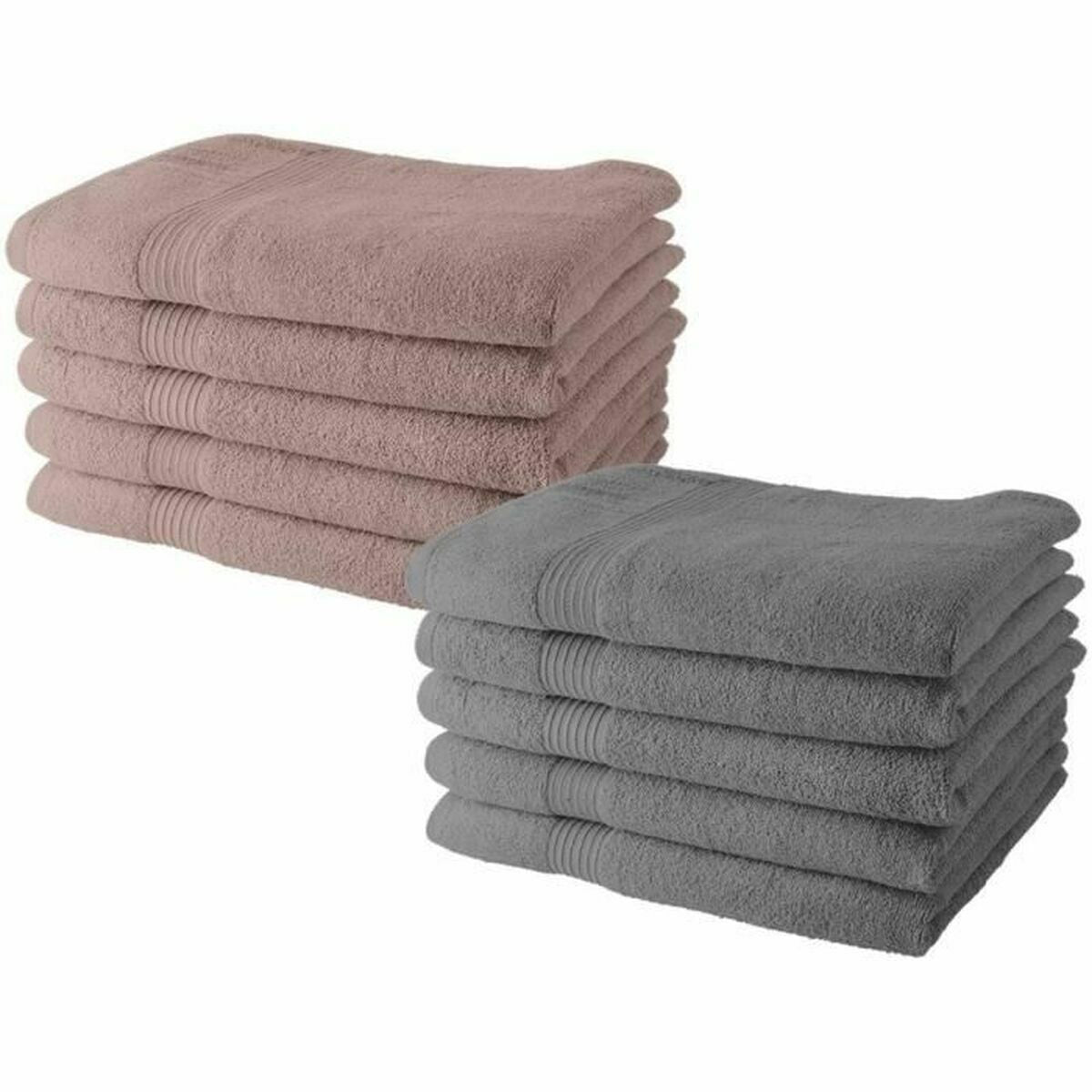 3574641225636 - Towel set Grey 10 Pieces