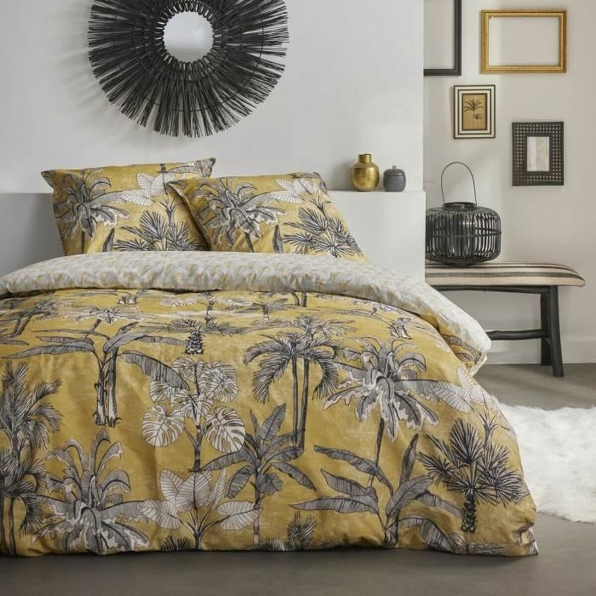 3574641249380 - Duvet cover set Yellow 260 x 240 cm Super king
