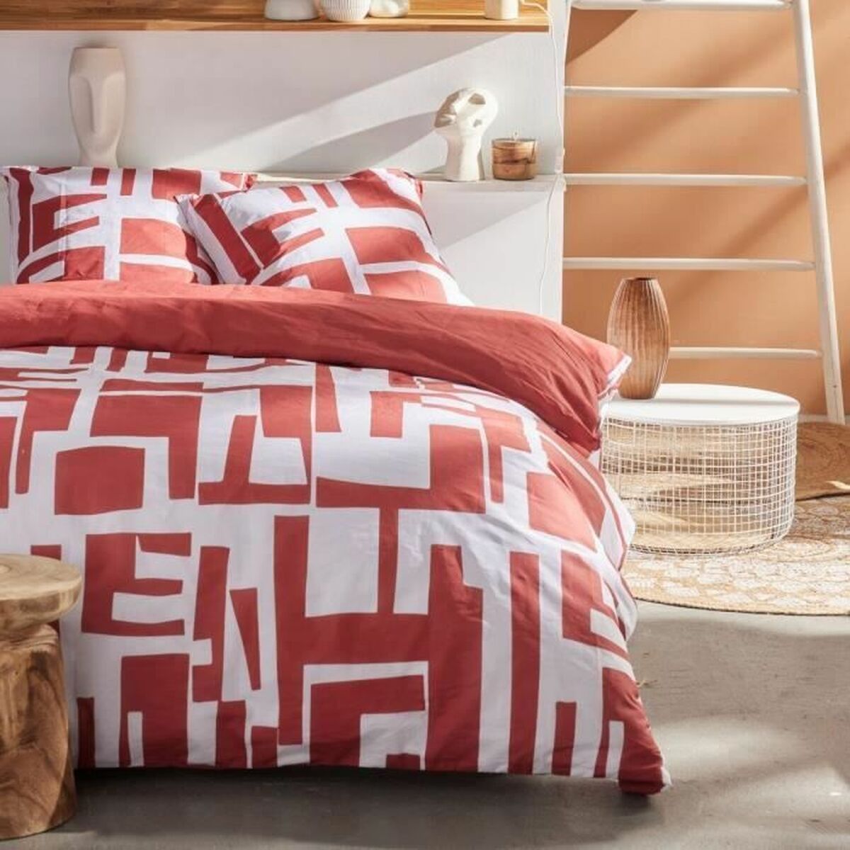 3574641250485 - Duvet cover set rouge 3574641250485 - Duvet cover set rouge