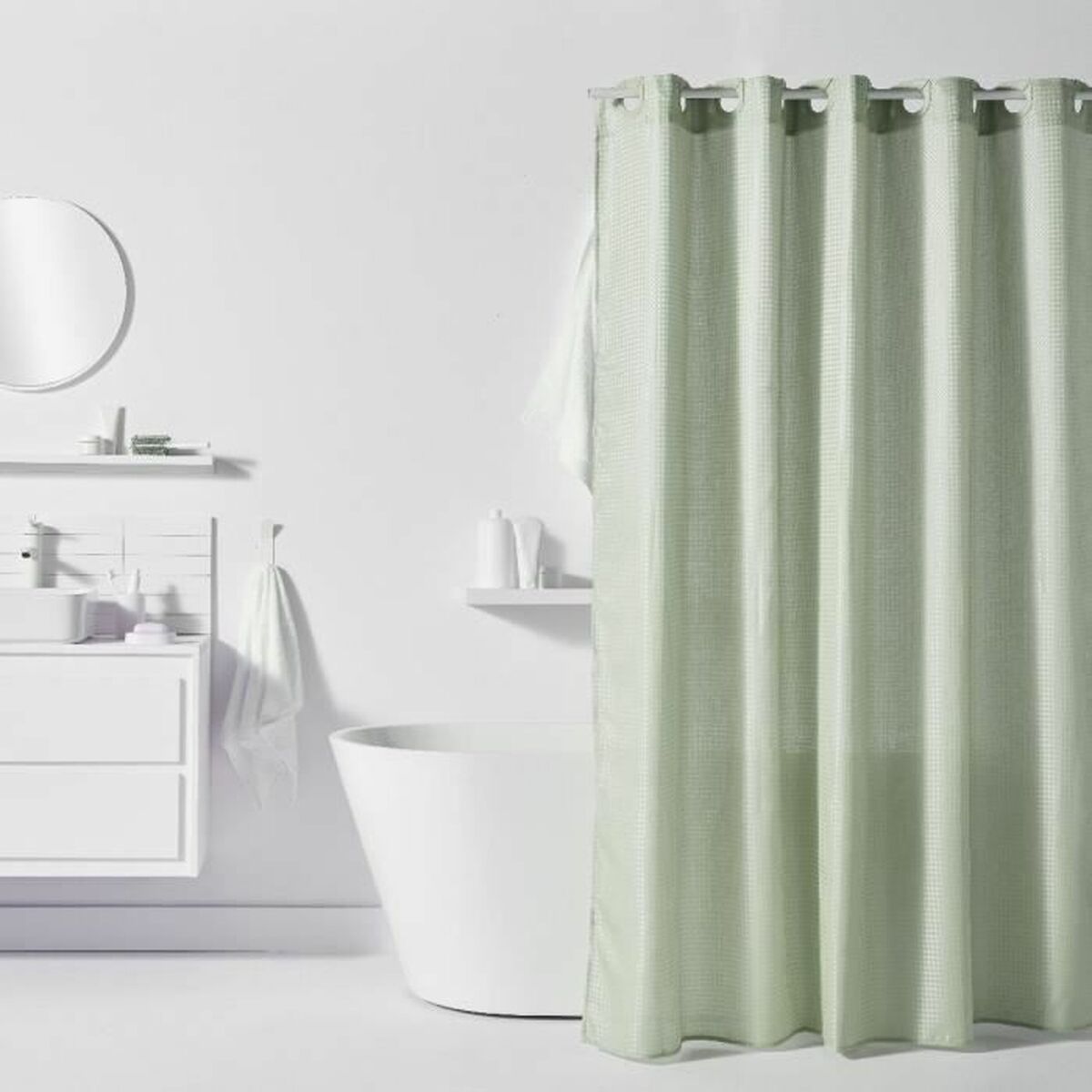 3574641275518 - Duschvorhang grün Vert Polyester 180 x 200 cm (12 Stück) 3574641275518 - Duschvorhang grün Vert Polyester 180 x 200 cm (12 Stück)