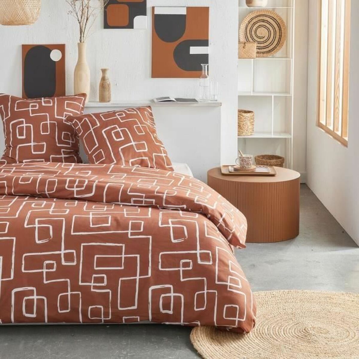 3574641288969 - Duvet cover set Orange Super king 2 Pieces 3574641288969 - Duvet cover set Orange Super king 2 Pieces