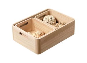 3574641610333 - Zen Et Ethnique - Schubladen-Organizer Pure Holz 3 Boxen