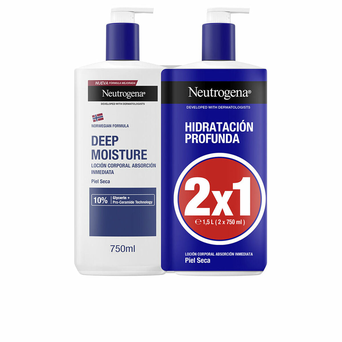 3574661785837 - Körperlotion NEUTROGENA HIDRATACIÓN PROFUNDA 750 ml x 2