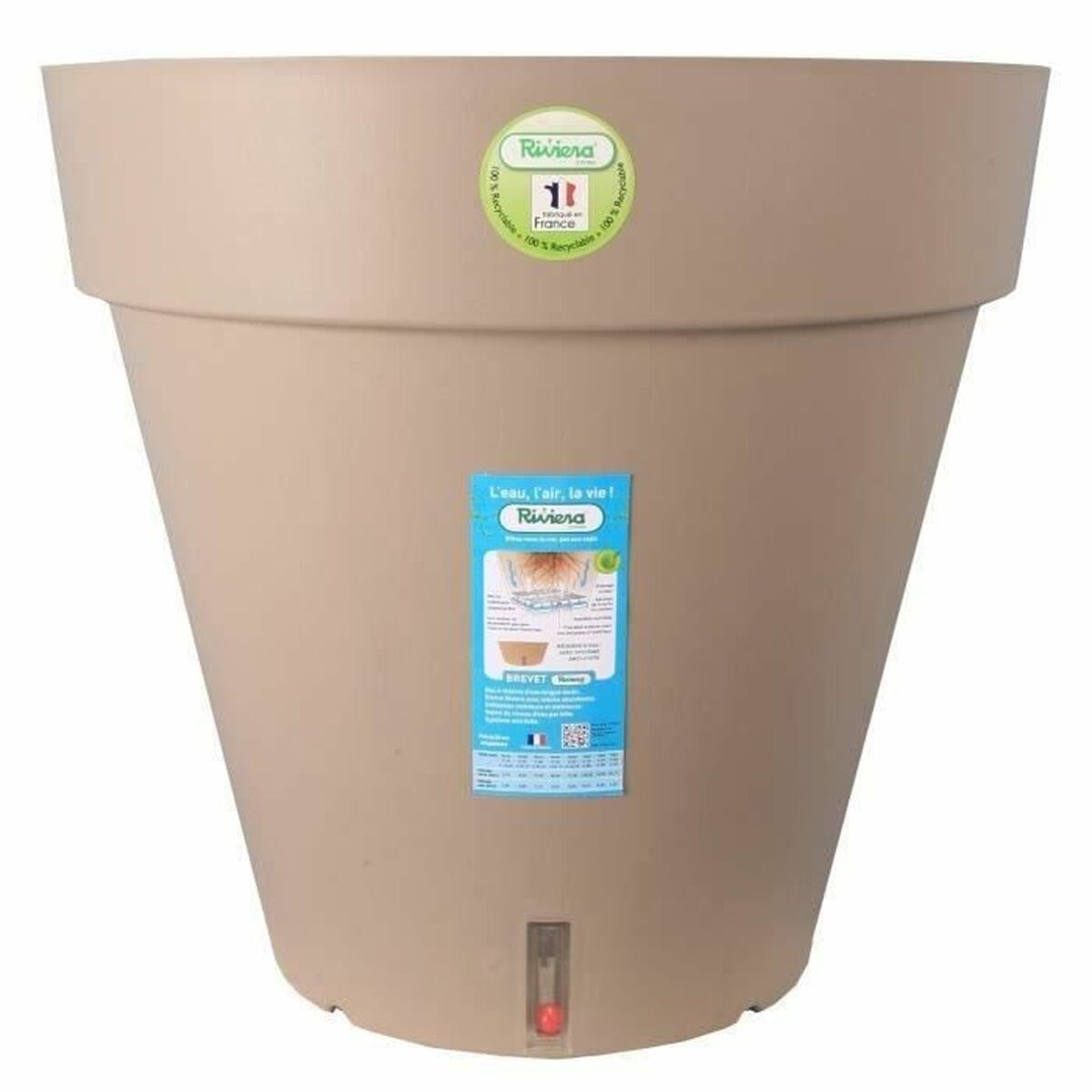3580795950782 - Blumentopf Braun Taupe Polypropylen Kunststoff rund Bold Ø 50 cm 3580795950782 - Blumentopf Braun Taupe Polypropylen Kunststoff rund Bold Ø 50 cm