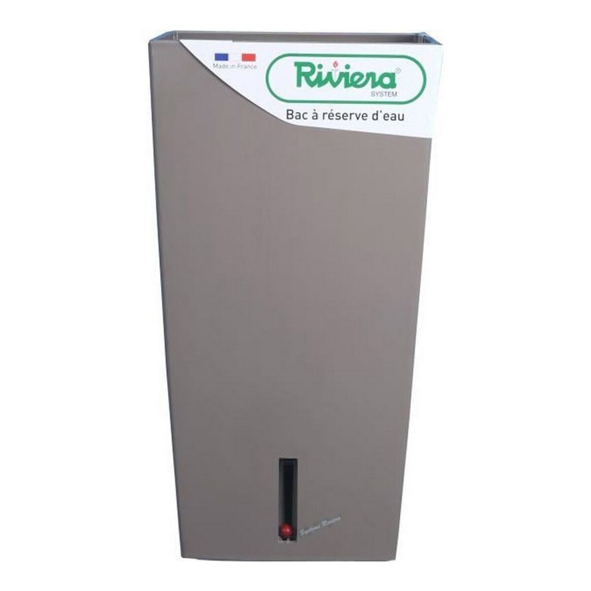 3580796452780 - Selbstbewässernder Blumentopf Eva New Taupe karriert 28 x 28 x 52 cm