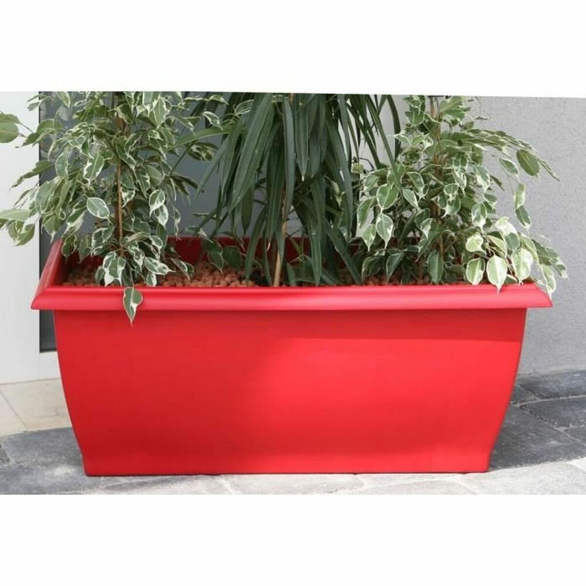 3580798684561 - Blumentopf Rot Kunststoff rechteckig 80 x 40 cm 80 x 40 x 32 cm