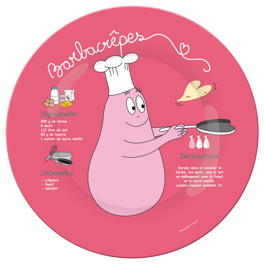 3585190869332 - Großer Teller Mädchen petit jour barbapapa barbacrêpes