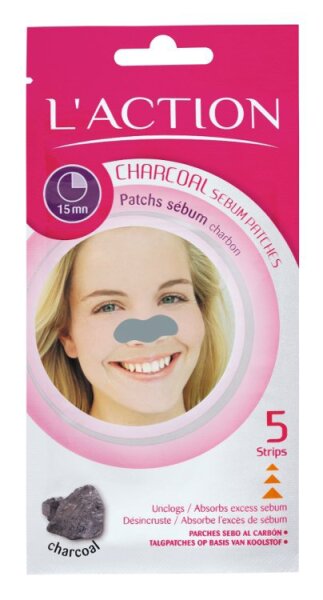 3587741071089 - LAction Charcoal Sebum Patches - Mitesser-Strips 5er Pack