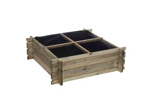 3598740032278 - Kiefer Holz Hochbeet 100x100 Bausatz Pflanzbeet Pflanzkasten Gemüse Kräuter Beet