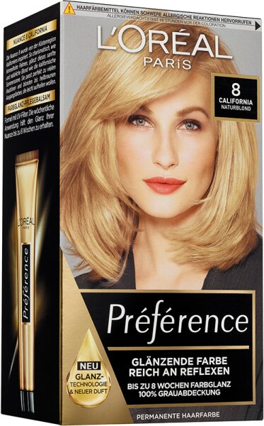 3600523776443 - LOré al Paris Pré fé rence 8 Naturblond (California) Coloration 1 Stk