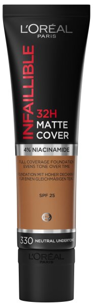 3600523784516 - LOré al Paris Infaillible 32H Matte Cover 330 Neutral Undertone Foundation (flü ssig) 30ml