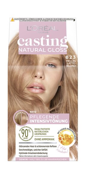 3600524053673 - LOré al Paris Casting Natural Gloss pflegende Intensivtö nung 823 Helles Latteblond Coloration 1Stk