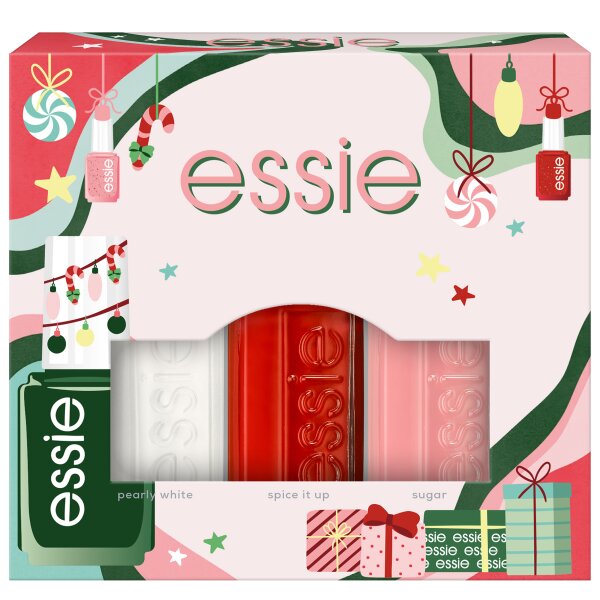 3600531694166 - Essie Xmas Mini Trio Kit sugar daddy pearly white spice it up Nagellack Set 15ml