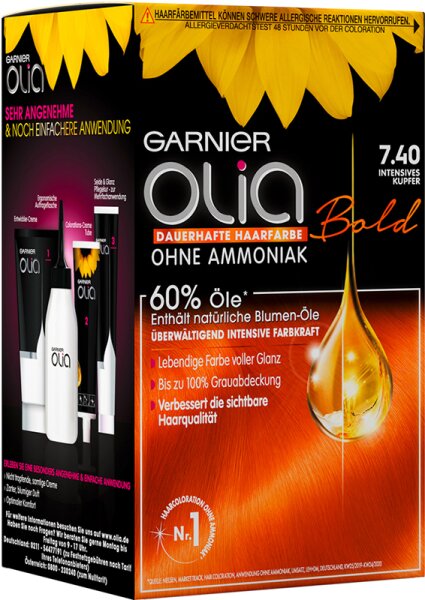 3600541337374 - Olia dauerhafte Haarfarbe 740 Intensives Kupfer Coloration 1Stk 3600541337374 - Olia dauerhafte Haarfarbe 740 Intensives Kupfer Coloration 1Stk