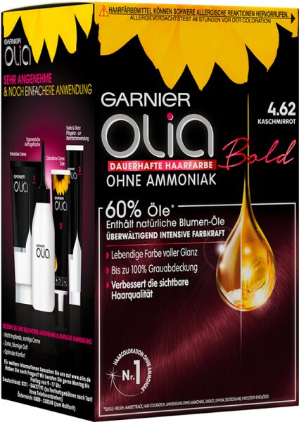 3600541524217 - Olia dauerhafte Haarfarbe 462 Kaschmirrot Coloration 1Stk 3600541524217 - Olia dauerhafte Haarfarbe 462 Kaschmirrot Coloration 1Stk