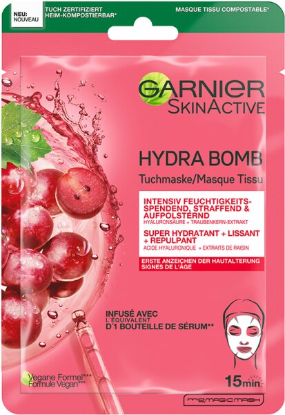 3600542383462 - GARNIER Collection Skin Active Hydra Bomb Tuchmaske Traubenkern 1 Stk