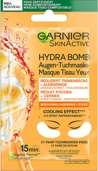 3600542383493 - SkinActive Hydra Bomb Augen-Tuchmaske Orangen-Extrakt Augenpads 6ml 3600542383493 - SkinActive Hydra Bomb Augen-Tuchmaske Orangen-Extrakt Augenpads 6ml