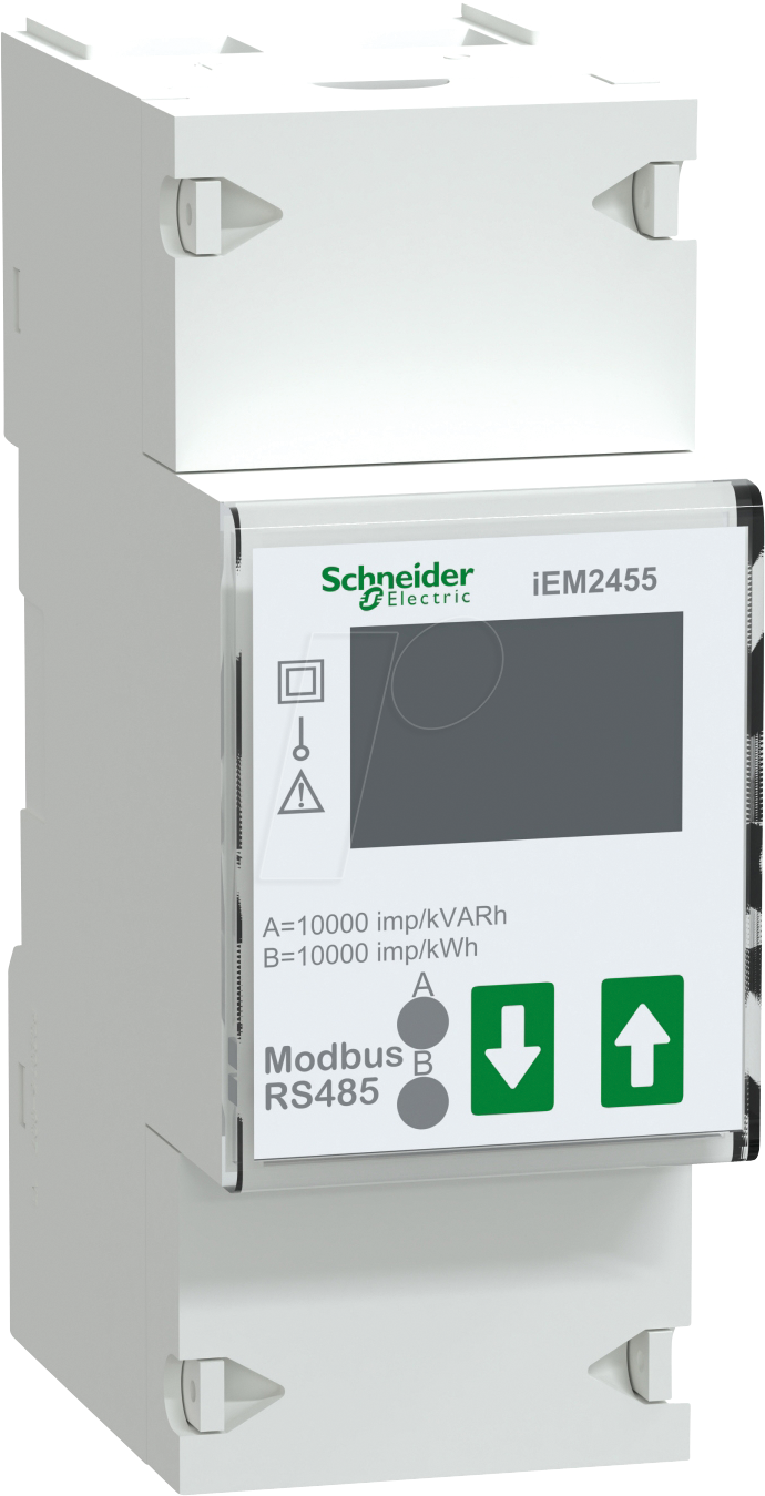 3606482187177 - A9MEM2455 - Energiezähler 1-phasig 100 A 2 S0 MID Modbus