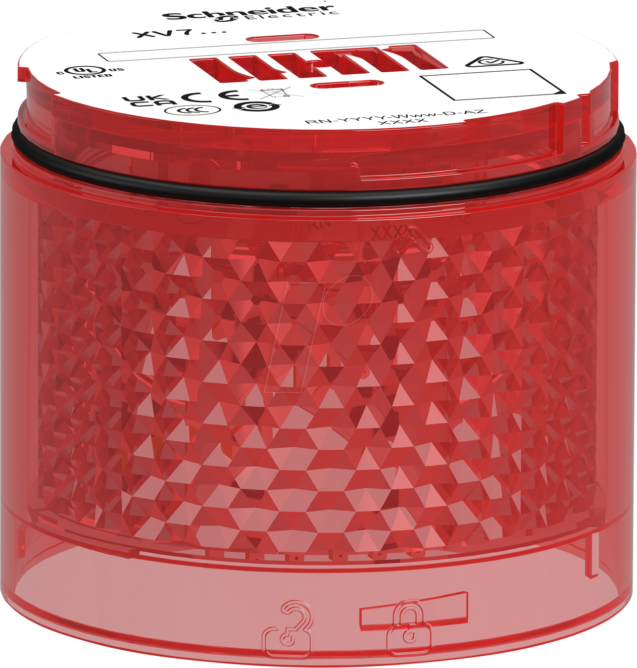 3606487129295 - XVB7C24 - Leuchtelement modular 70mm rot 24V ACDC Dauerlicht