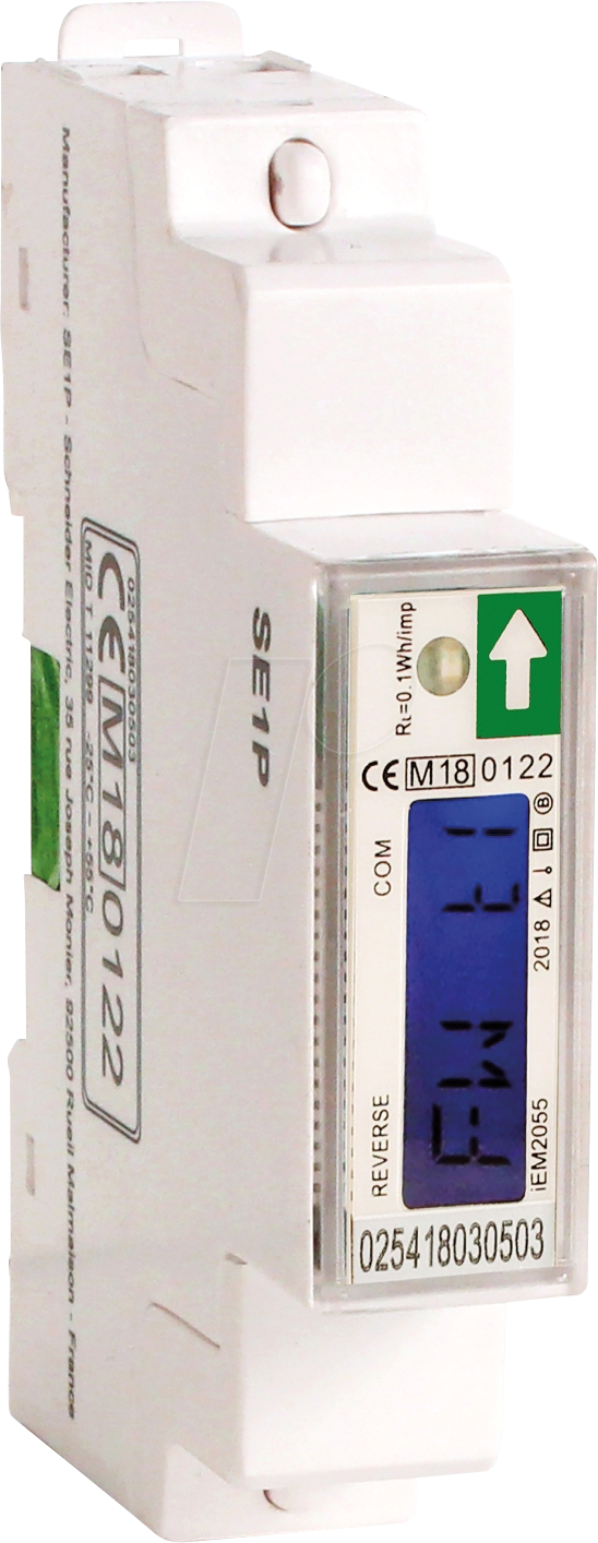 3606489566548 - A9MEM2055 - Energiezähler 1-phasig 45 A 230 V Modbus S0 Klasse 1 MID