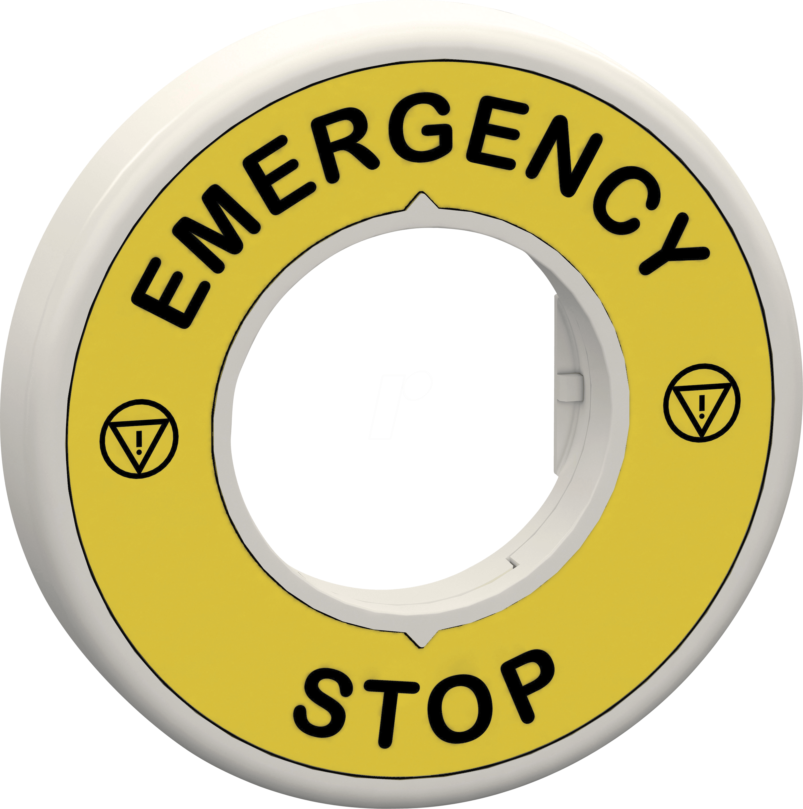 3606489745141 - ZBY9W2B330 Schildträger (ø) 60 mm emergency stop Gelb Grau 1 St - Schneider Electric