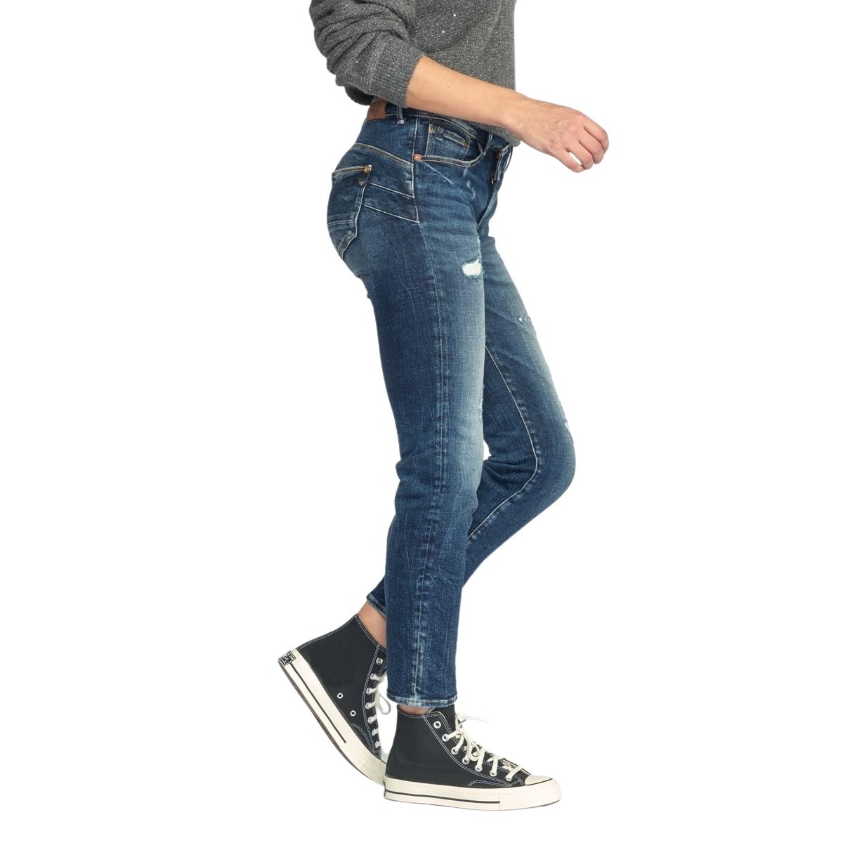 3607814237034 - Jeans 7 8 schmale hohe Taille Damen Zep Pulp Destroy N°2 3607814237034 - Jeans 7 8 schmale hohe Taille Damen Zep Pulp Destroy N°2