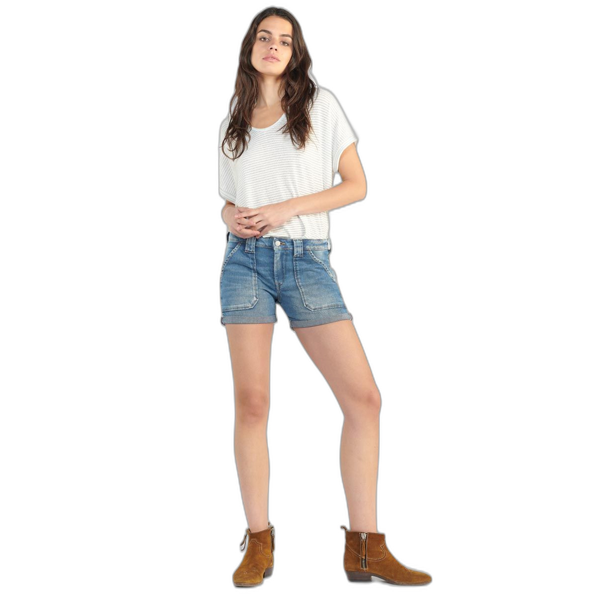 3607814299667 - Denim Shorts für Damen Le Temps des cerises 3607814299667 - Denim Shorts für Damen Le Temps des cerises