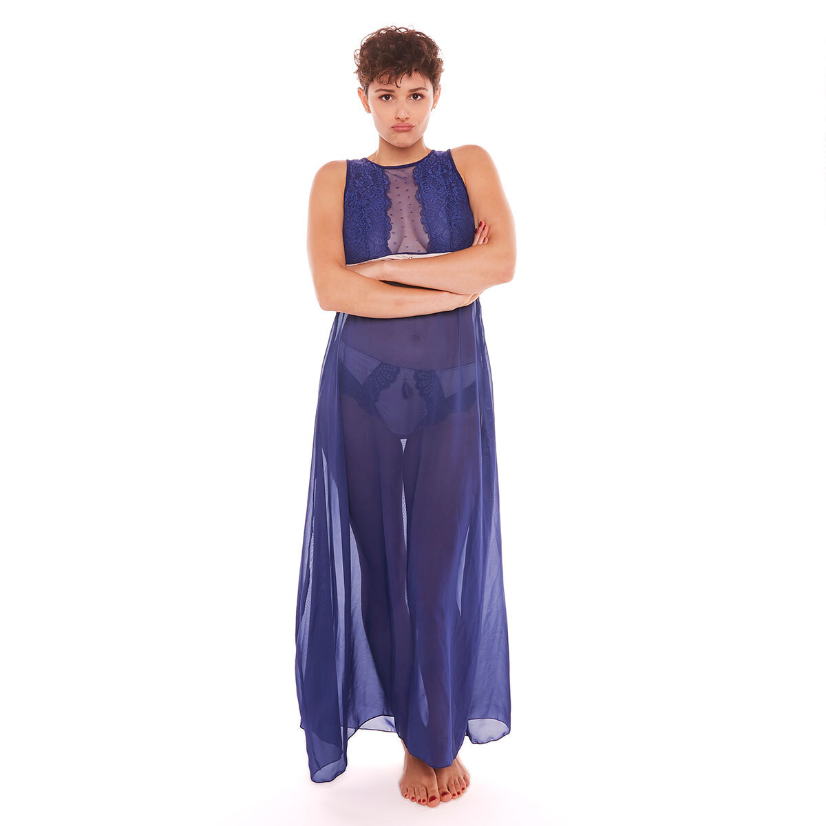 3608321135288 - Langärmliger Damen-Nachthemd PommPoire ADN 3608321135288 - Langärmliger Damen-Nachthemd PommPoire ADN