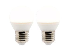 3608894550167 - - Set mit 2 LED-Kugeln E27 - 5W - Warmweiß - 400 lm - 2700K - a++ - Zenitech