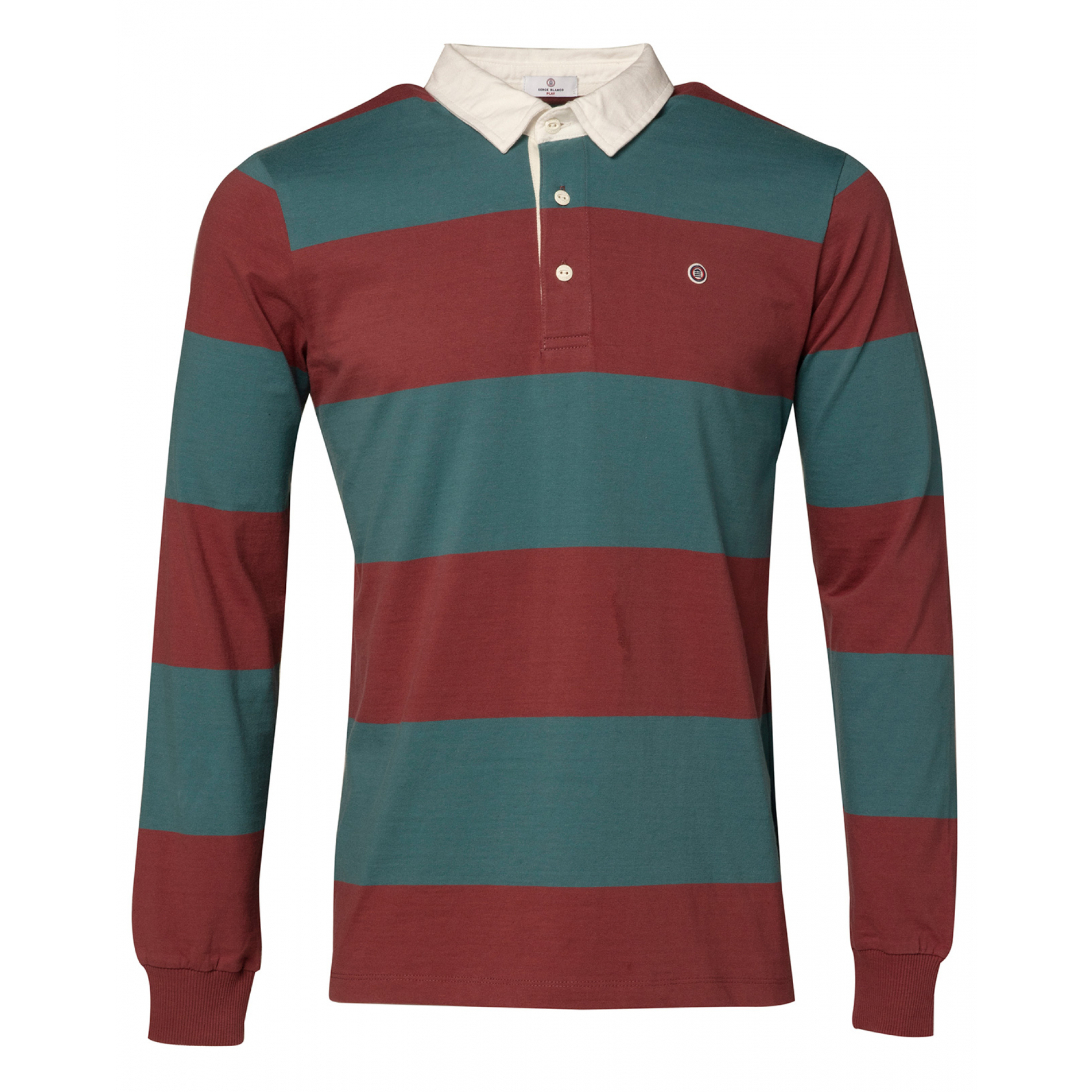 3608906883825 - Gestreiftes Langarm-Poloshirt Serge Blanco