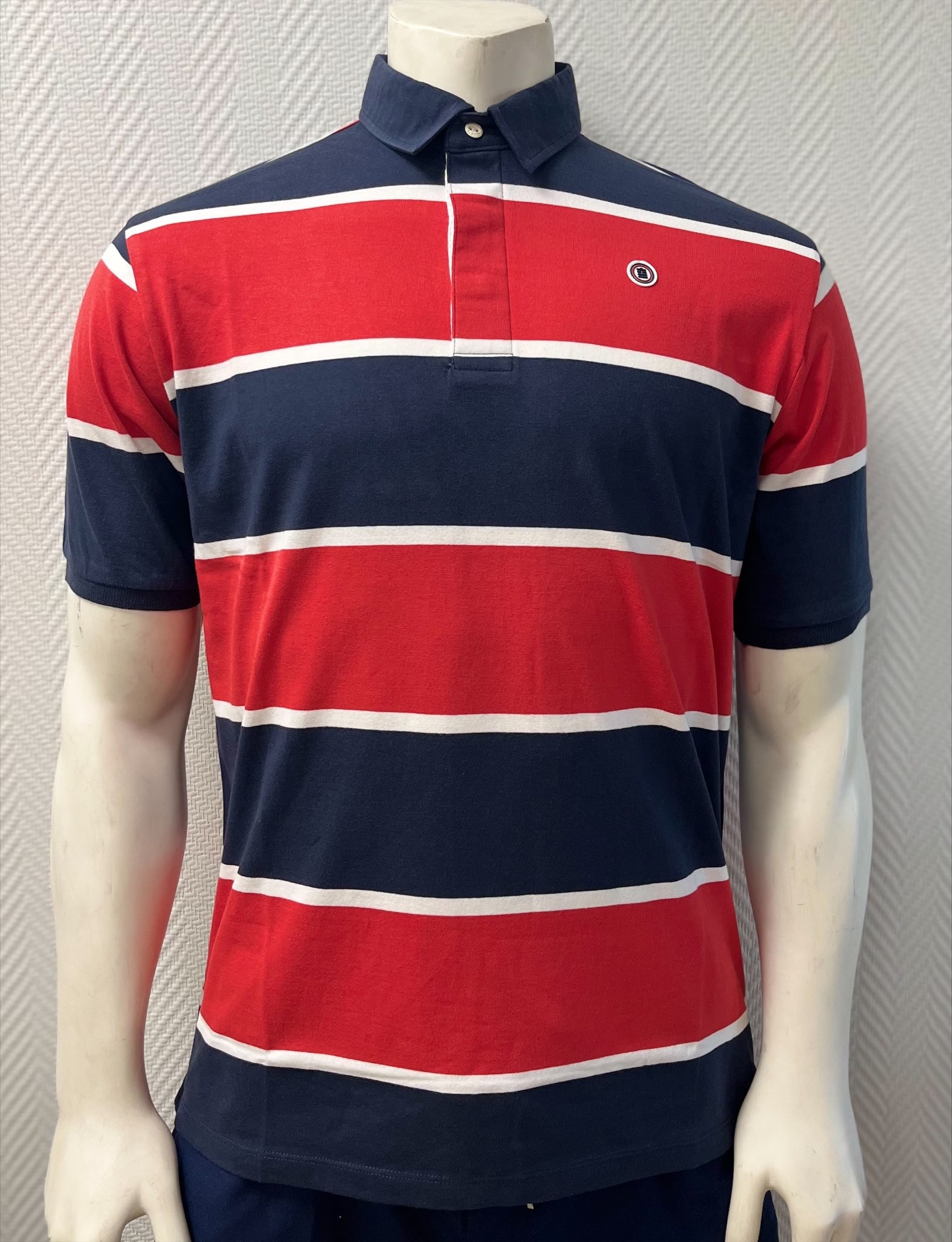 3608907666281 - Gestreiftes Poloshirt Serge Blanco