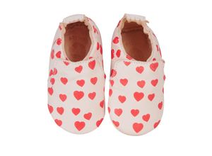 3608925702282 - - Krabbelschuhe MY BLUMOO HERZEN in weiß Gr18 19