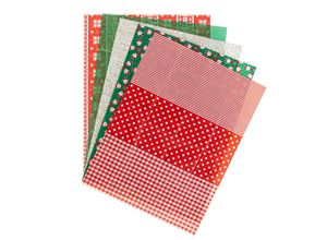 3609510240240 - Décopatch-Papier Weihnachten  rot-grün 30 x 40 cm 5 Blatt