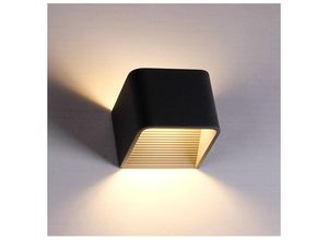 3611839013542 - Kosilum - led 6W Schwarze Wandleuchte - 10 cm - Quadra