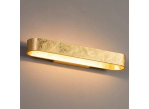 3611839013634 - Kosilum - led Gold Oval Aluminium Wandleuchte 43 cm - Dro