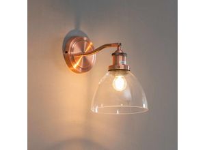 3611839018905 - Vintage-Wandlampe aus Glas und Kupfer - Flavia