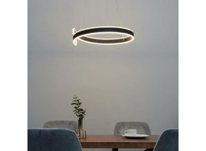 3611839020694 - Kosilum - Schwarze LED-Design-Hängeleuchte Spiralring - Brazan