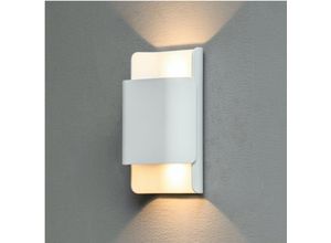 3611839021004 - Kosilum - Kleine quadratische Wandleuchte mit doppeltem LED-Licht in Weiß IP54 - Laila