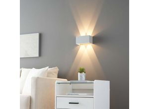 3611839023350 - Kosilum - Weiße led Wandleuchte mit verstellbarem Winkel IP54 dimmbar - Cubic