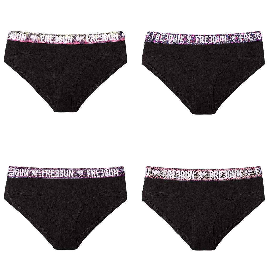 3614001205868 - Boxershorts aus Baumwolle einfarbig Mädchen (x4) 3614001205868 - Boxershorts aus Baumwolle einfarbig Mädchen (x4)