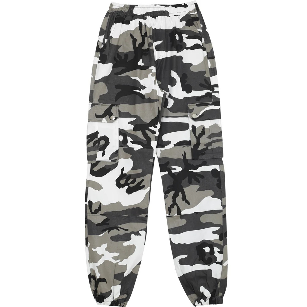 3614320325490 - Damen Cargohose mit Camouflage-Muster Sixth June