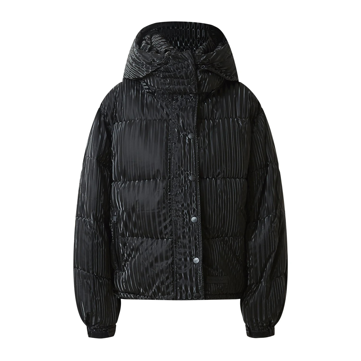 3614320666937 - Sixth June Plus - Oversize-Pufferjacke mit Kapuze in schimmernder Rippstrick-Optik-Schwarz 3614320666937 - Sixth June Plus - Oversize-Pufferjacke mit Kapuze in schimmernder Rippstrick-Optik-Schwarz