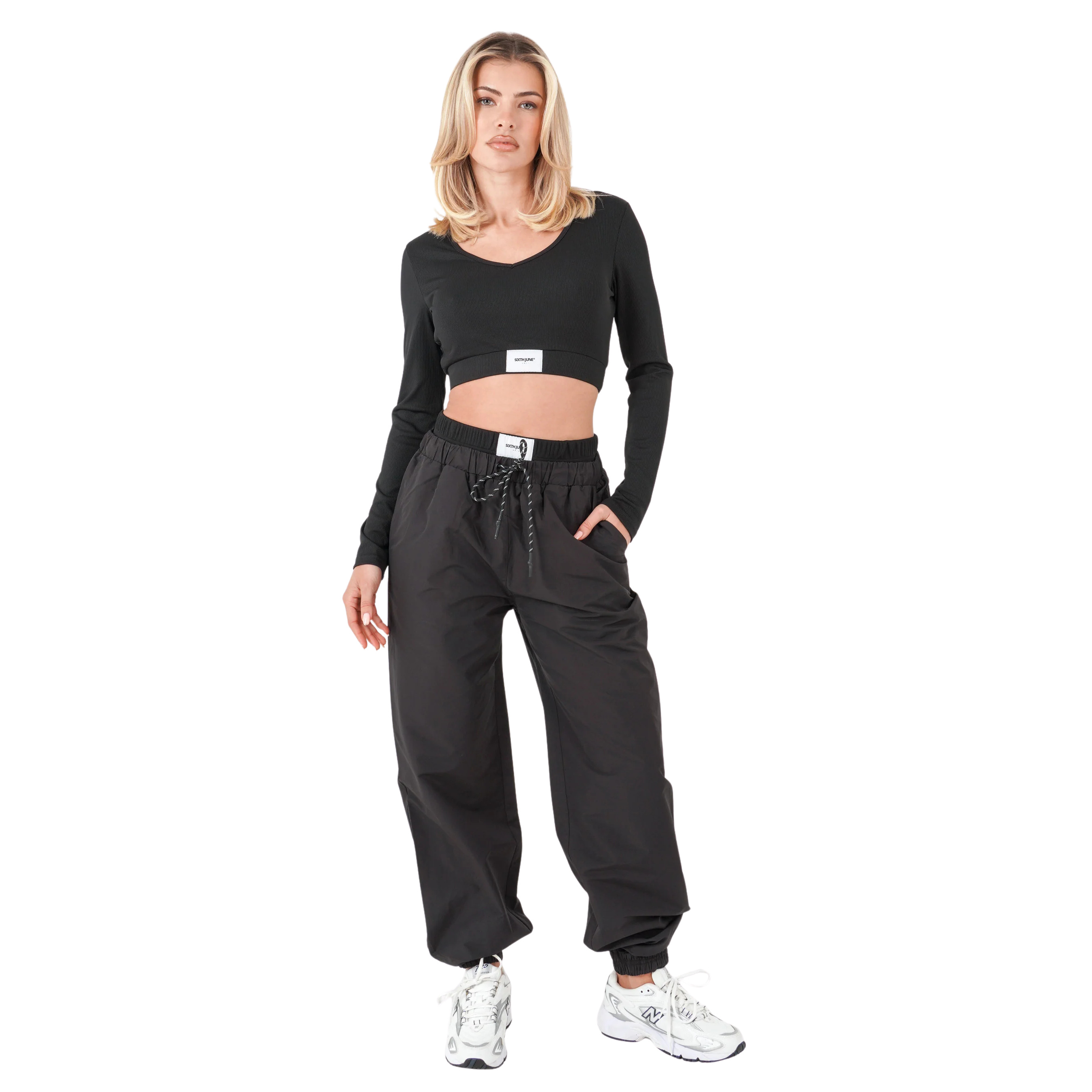 3614320811979 - Jogging Nylon mit doppeltem Gürtel für Damen Sixth June