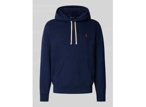 3615738155662 - - Fleece-Kapuzenpullover in Marineblau mit Markenlogo