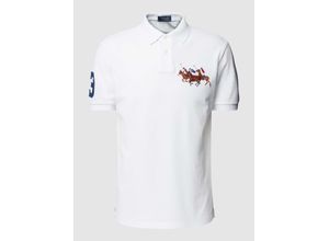 3616414325461 - Custom Slim Fit Poloshirt mit Motiv-Stitching