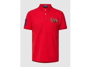 3616414325638 - Custom Slim Fit Poloshirt mit Motiv-Stitching