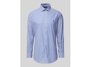 3616418535460 - Polo Poplin Striped Dress Shirt Royal White