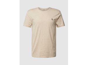 3616419328184 - - T-Shirt in Beige meliert mit Markenlogo-Neutral