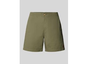 3616419584832 - - Prepster - Shorts aus Stretch-Twill mit Markenlogo in Berggrün